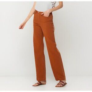 NEW Judy Blue High Waist Wide Leg Jean Womens Size 13/31 Auburn Orange Boho